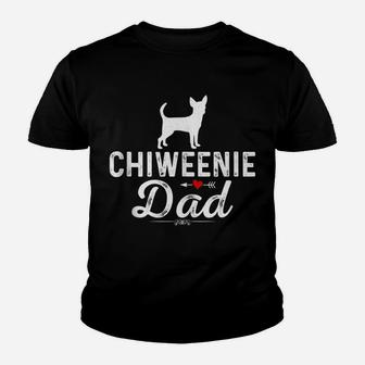 Mens Chiweenie Dad Funny Dog Dad Best Pet Owner Chiweenie Daddy Youth T-shirt | Crazezy