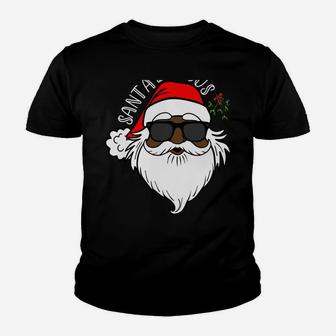 Mens Christmas Xmas African American Santa Claus Shirt Guys Sweatshirt Youth T-shirt | Crazezy UK