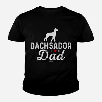 Mens Dachsador Dad Funny Dog Dad Best Pet Owner Dachsador Daddy Youth T-shirt | Crazezy