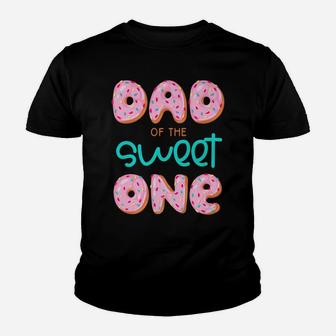 Mens Dad Of Sweet One First Birthday Matching Family Donut Theme Youth T-shirt | Crazezy AU