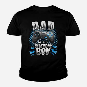 Mens Dad Of The Birthday Boy Matching Video Gamer Birthday Party Youth T-shirt | Crazezy DE