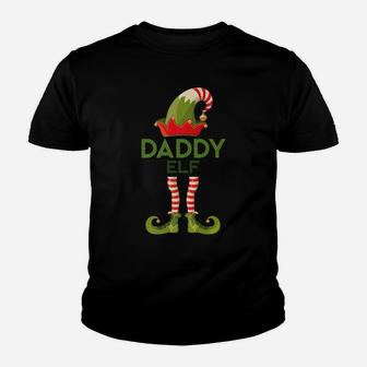 Mens Daddy Elf Matching Family Christmas Holiday Dad Father Gift Youth T-shirt | Crazezy UK