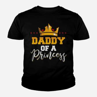 Mens Daddy Of A Princess Father And Daughter Matching Youth T-shirt | Crazezy DE