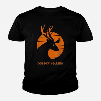 Mens Doe Buck Yourself Tshirt Funny Deer Hunting Tee Youth T-shirt | Crazezy UK