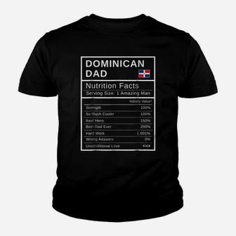 Mens Dominican Dad, Nutrition Facts Shirt Fathers Day Hero Gift Youth T-shirt | Crazezy DE