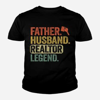 Mens Father Husband Realtor Legend Men Funny Real Estate Agent Youth T-shirt | Crazezy DE