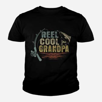 Mens Funny Fishing Tee Vintage Reel Cool Grandpa Youth T-shirt | Crazezy UK