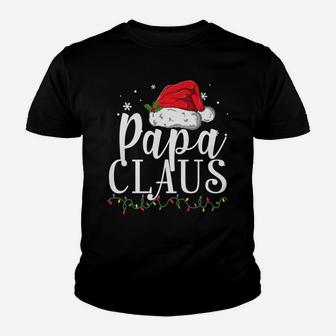 Mens Funny Papa Claus Christmas Pajamas Santa Gift Youth T-shirt | Crazezy CA