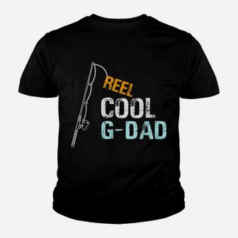 Mens Gift From Granddaughter Grandson Reel Cool G-Dad Youth T-shirt | Crazezy CA