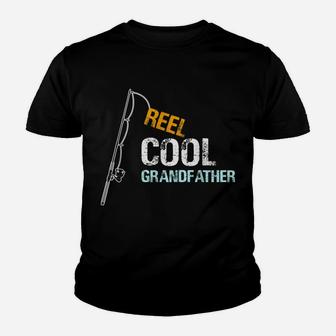 Mens Gift From Granddaughter Grandson Reel Cool Grandfather Youth T-shirt | Crazezy CA