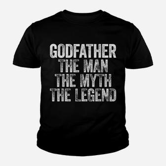 Mens Godfather The Man The Myth The Legend Youth T-shirt | Crazezy UK