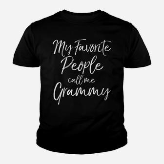 Mens Grandmother Gift Women's My Favorite People Call Me Grammy Youth T-shirt | Crazezy CA
