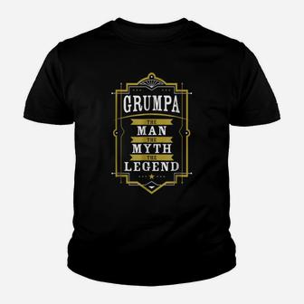 Men's Grumpa The Man The Myth The Legend Grandpa T Shirt Men Youth T-shirt | Crazezy CA