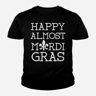 Mens Happy Almost Mardi Gras Christmas Party Gift Present Youth T-shirt | Crazezy AU