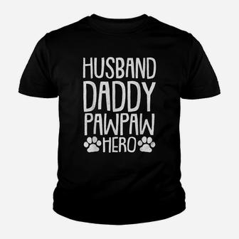 Mens Husband Dad Hero Father's Day Dog Father's Day For Men Youth T-shirt | Crazezy