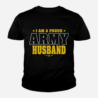 Mens I Am A Proud Army Husband Patriotic Pride Military Spouse Youth T-shirt | Crazezy DE