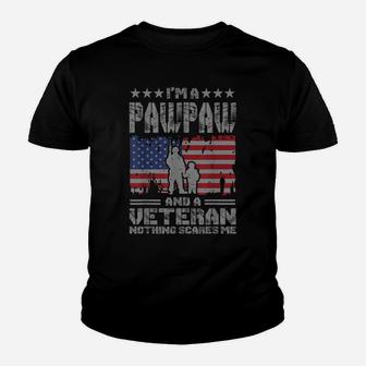 Mens I'm A Pawpaw And A Veteran Nothing Scares Me Proud Us Army Youth T-shirt | Crazezy AU