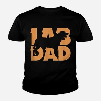 Mens Lab Dad Labrador Retriever Dog Dad Daddy Father's Day Youth T-shirt | Crazezy