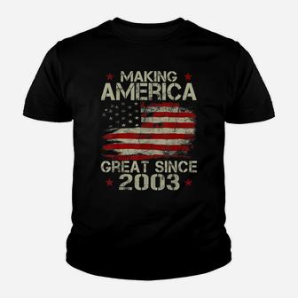 Mens Making America Great Since 2003 Vintage Gifts 17Th Birthday Youth T-shirt | Crazezy
