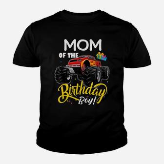 Mens Monster Truck Mom Of The Birthday Boy Gift Youth T-shirt | Crazezy UK