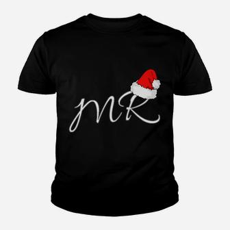 Mens Mr Santa Claus Matching Outfit Mr & Mrs Design Cute Pj's Youth T-shirt | Crazezy DE