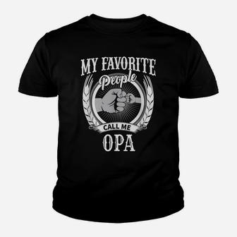 Mens My Favorite People Call Me Opa German Grandpa Youth T-shirt | Crazezy