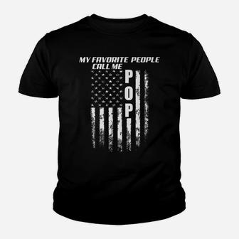 Mens My Favorite People Call Me Pop America Flag Youth T-shirt | Crazezy