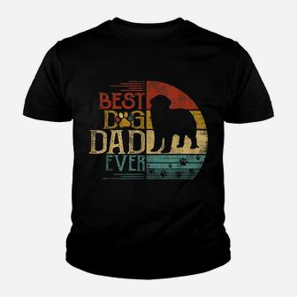 Mens Newfoundland Vintage Dog Dad Shirt Cool Father's Day Retro Youth T-shirt | Crazezy