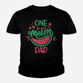 Mens One In A Melon Dad Summer Fruit Watermelon Theme Kid's Party Youth T-shirt | Crazezy UK