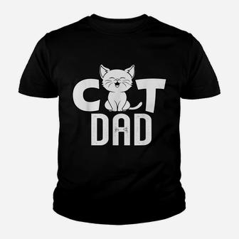 Mens Papa Kitty For Fathers Day And Christmas With Best Cat Dad Youth T-shirt | Crazezy