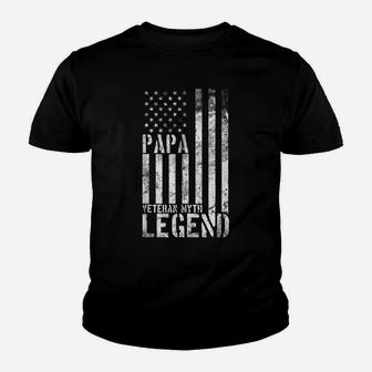 Mens Papa Veteran Myth Legend | Father Day 2019 Tee Shirt Youth T-shirt | Crazezy CA