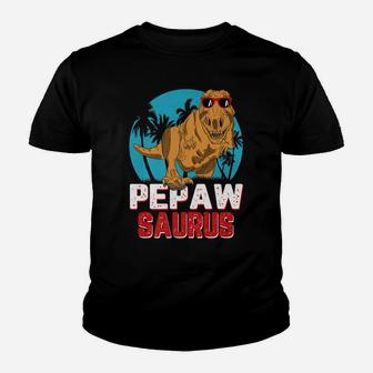 Mens Pepaw Saurus Dinosaur Funny Pepawsaurus T Rex Lover Family Youth T-shirt | Crazezy