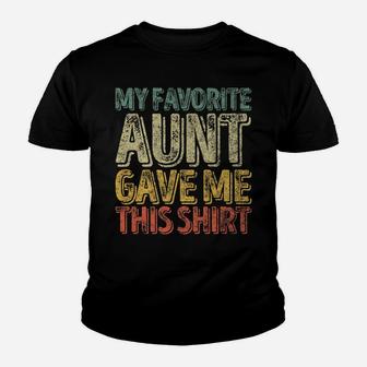 Mens Perfect Xmas Gift My Favorite Aunt Gave Me This Shirt Youth T-shirt | Crazezy