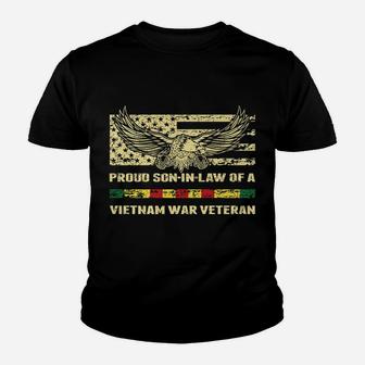 Mens Proud Son-In-Law Of A Vietnam War Veteran Vet's Family Gift Youth T-shirt | Crazezy