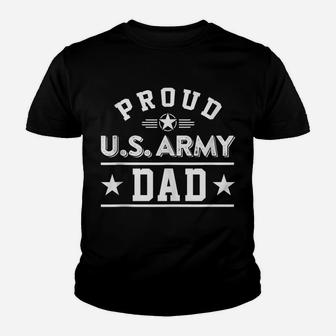 Mens Proud Us Army Dad Army Dad Gift Military Dad Soldier Father Youth T-shirt | Crazezy