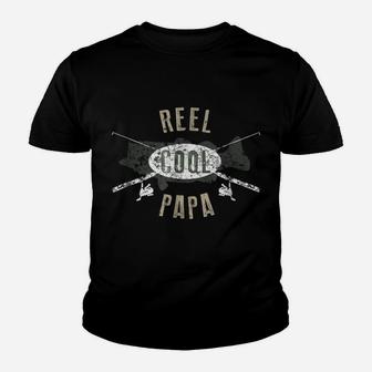 Mens Reel Cool Papa Shirt, Cute Fishing Father's Day Gift Youth T-shirt | Crazezy CA