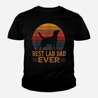 Mens Retro Labrador Dog Dad Shirt Golden Black Lab Father's Day Youth T-shirt | Crazezy DE