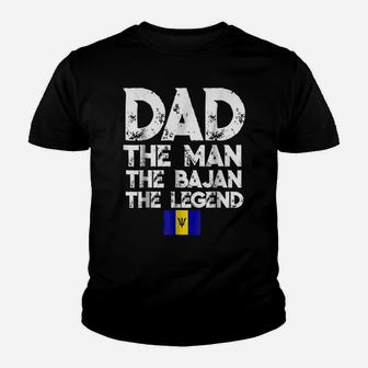 Mens Storecastle Dad The Bajan The Legend Father's Day Youth T-shirt | Crazezy