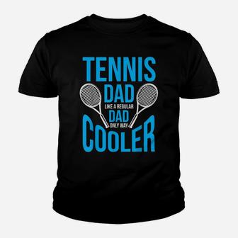 Mens Tennis Dad | Funny Cute Father's Day Youth T-shirt | Crazezy