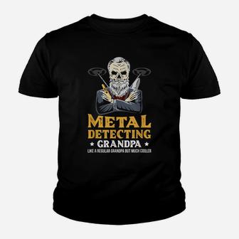 Mens Treasure Hunting Design For Your Metal Detecting Grandpa Youth T-shirt | Crazezy