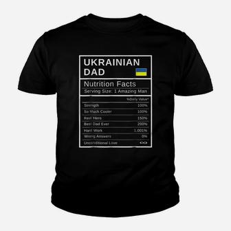Mens Ukrainian Dad, Nutrition Facts Shirt Fathers Day Hero Gift Youth T-shirt | Crazezy CA