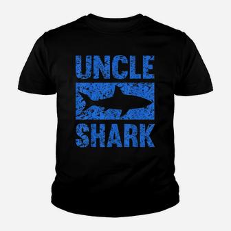 Mens Uncle Shark - Birthday Gift Shirt For Shark Lovers Youth T-shirt | Crazezy