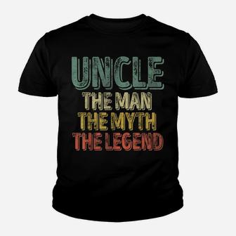 Mens Uncle The Man The Myth The Legend Shirt Father's Day Youth T-shirt | Crazezy