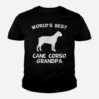 Mens World's Best Cane Corso Grandpa Dog Owner Youth T-shirt | Crazezy