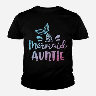 Mermaid Auntie Funny Aunt Women Family Matching Birthday Youth T-shirt | Crazezy UK