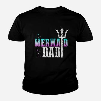 Mermaid Dad Cool Merdad New Mer Dad Brother Daughter Youth T-shirt - Thegiftio UK