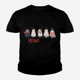 Merry Catmas Cat Christmas Tree Xmas Decorations Sweatshirt Youth T-shirt | Crazezy AU
