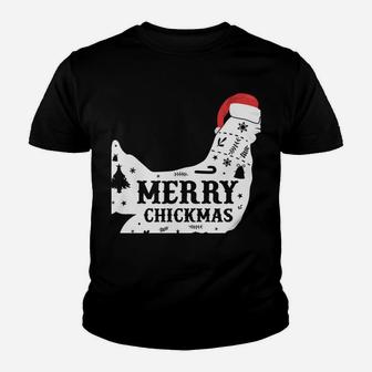 Merry Chickmas Clothing Holiday Gift Funny Christmas Chicken Sweatshirt Youth T-shirt | Crazezy DE