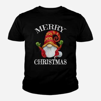 Merry Christmas Cute Nordic Gnome Elf Scandinavian Tomte Youth T-shirt | Crazezy