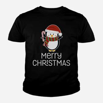 Merry Christmas Cute Penguin Happy Holiday Xmas Pun Humor Youth T-shirt | Crazezy